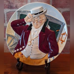 Vintage 1986 Mr. Pickwick handpainted plate by Douglas V. Tootle